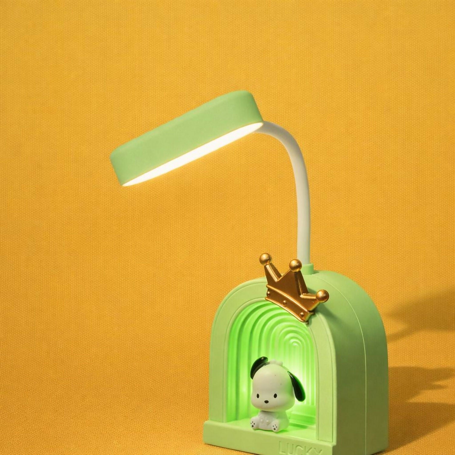 Cute Lucky Cartoon LED Desk Lamp for Kids with Adjustable Neck Night Light