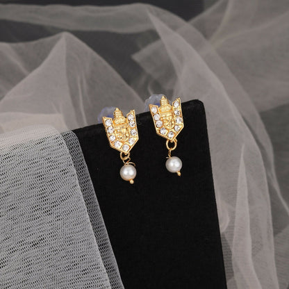 Temple Jewellery Lakshmi Coin Choker with Jhumka Earrings