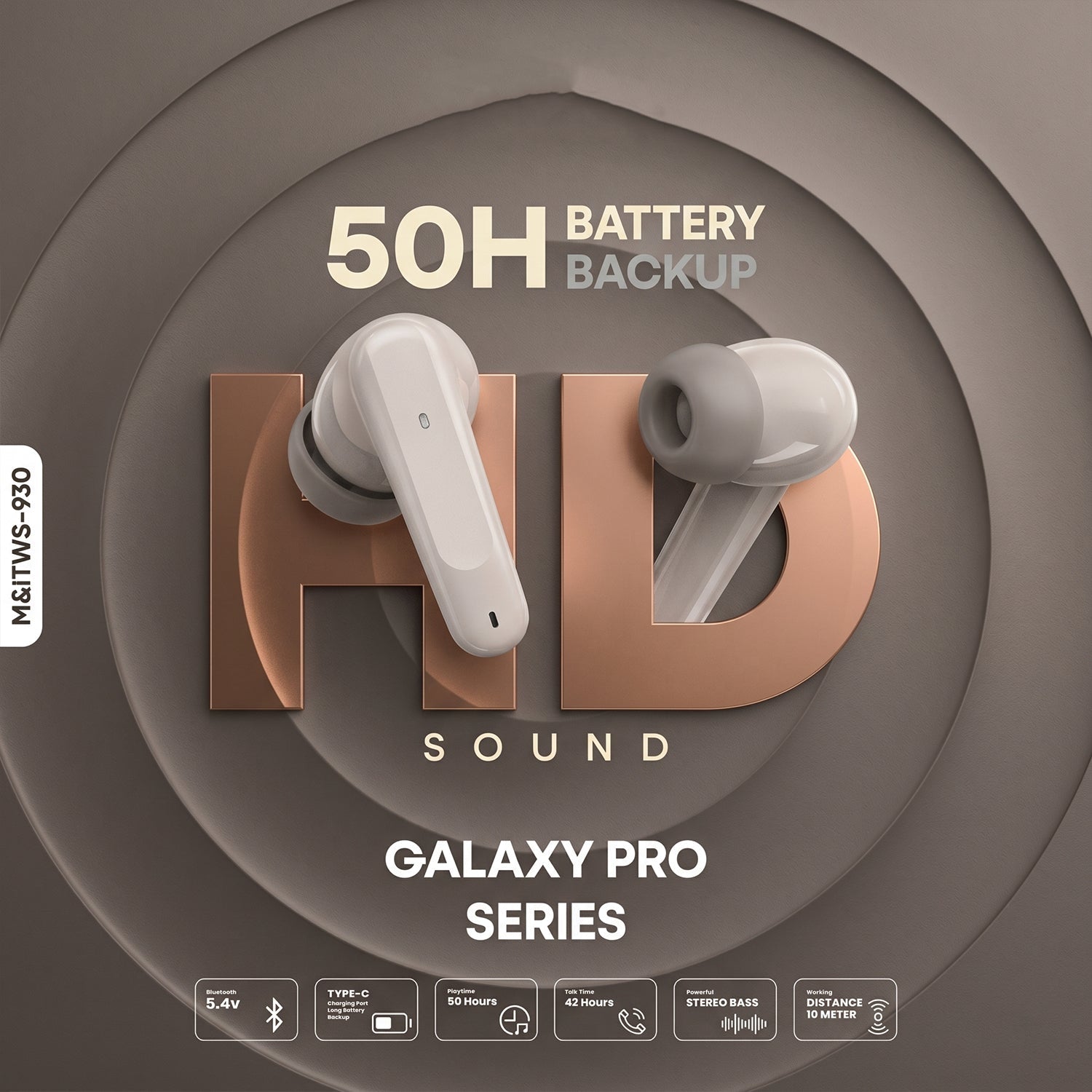 Galaxy Pro Series Wireless Bluetooth Earbuds (1 Pc, Mix Color)
