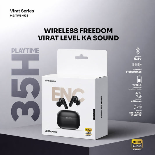Virat Series Wireless Bluetooth Earbuds (1 Pc)