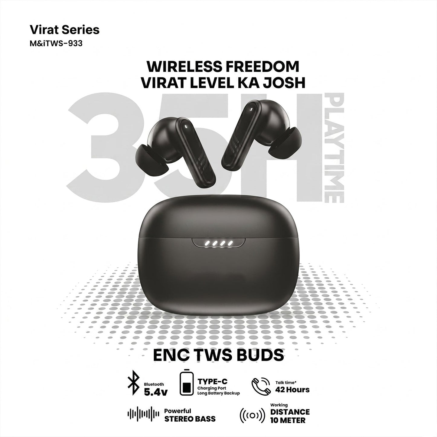 Virat Series Wireless Bluetooth Earbuds (1 Pc)