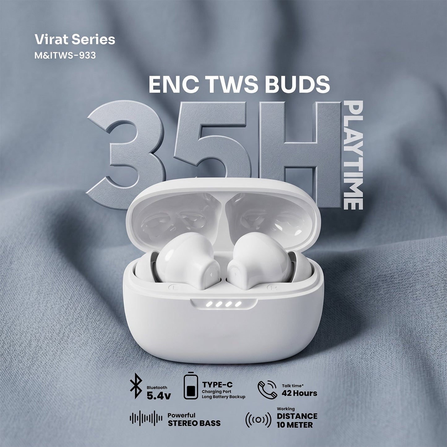 Virat Series Wireless Bluetooth Earbuds (1 Pc)