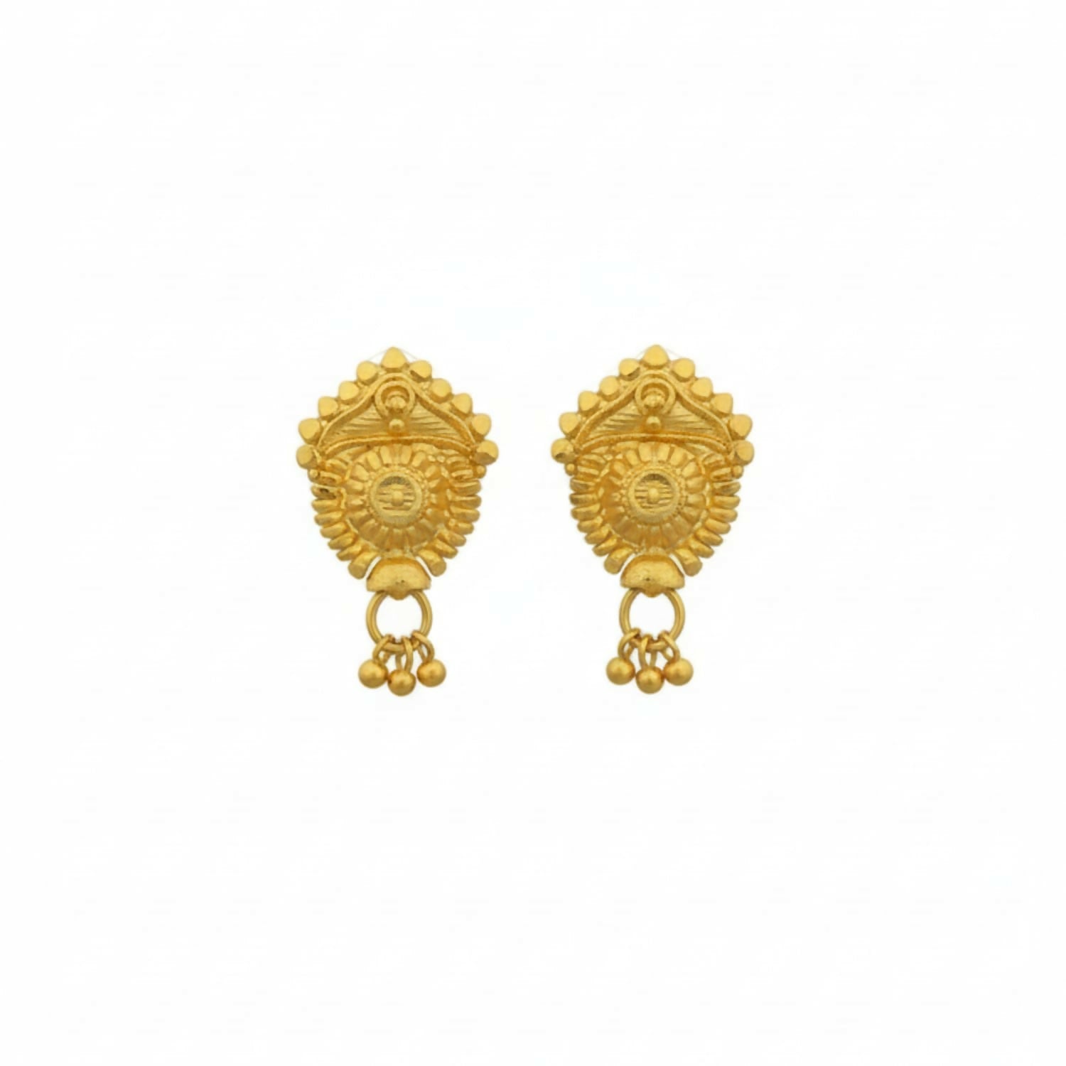 3 Drops Golden Earrings for Women & Girls – Traditional Fancy Jewellery Gift