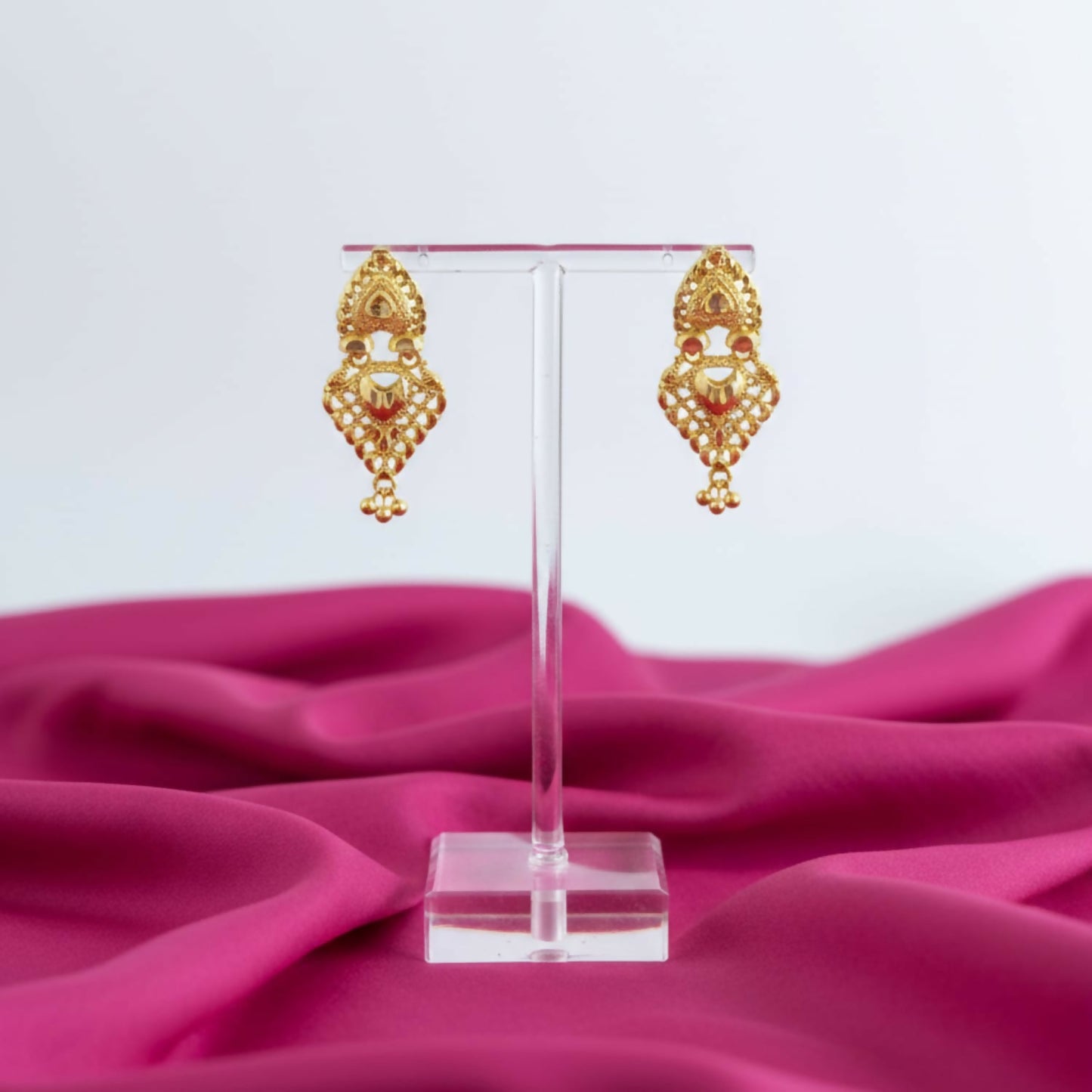 Fashionable Gold Tone Jhumki | Traditional & Modern Fusion Earrings