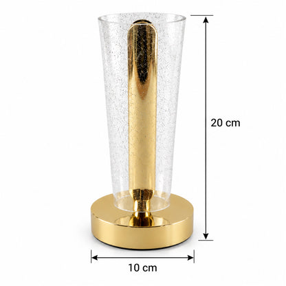 Crystal Table Lamp – Sparkle Design with Golden Base LED