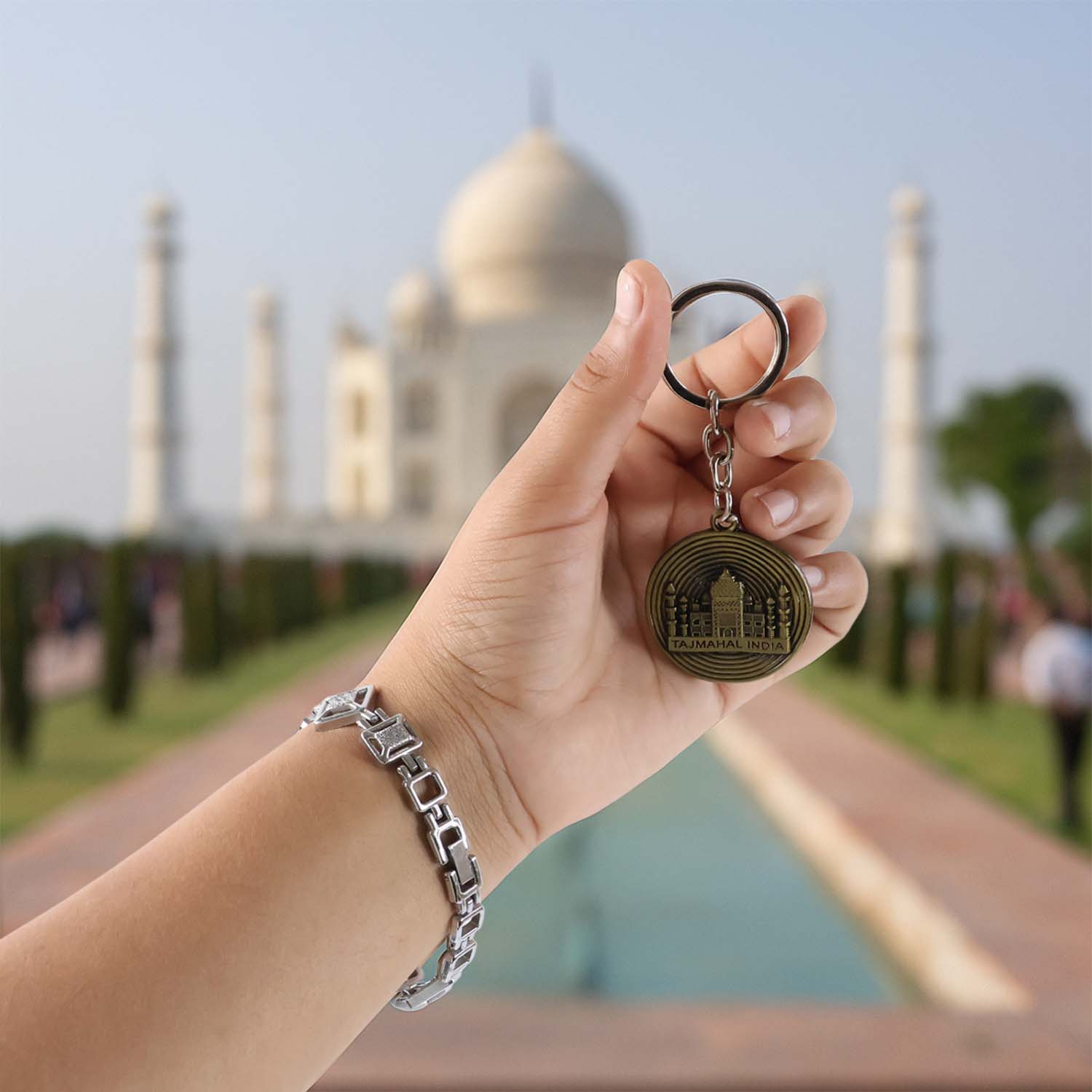 Premium Taj Mahal India Souvenir Keychain  (1 Pc)