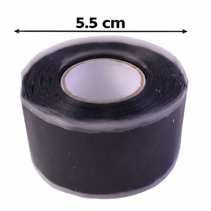 Silicone repair tape in a roll ready for use
