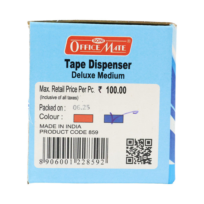 OfficeMate Tape Dispenser Deluxe Medium – Heavy Base & Sharp Cutter for Smooth Tape Use