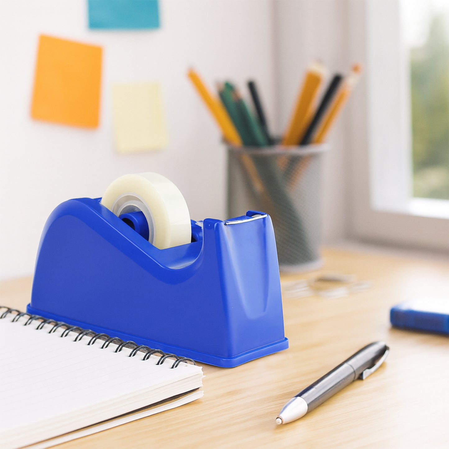 Officemate Tape Dispenser Deluxe Medium – Heavy Base & Sharp Cutter for Smooth Tape Use