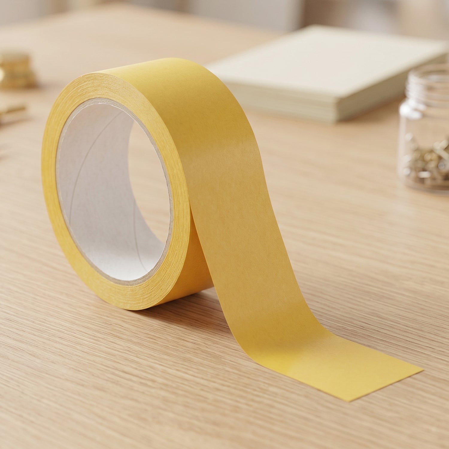 Handling and tearing the transparent adhesive grid tape