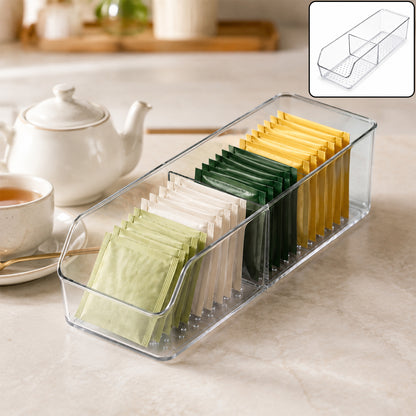Transparent plastic tea bag storage organizer 2
