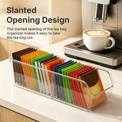 Transparent plastic tea bag storage organizer 3