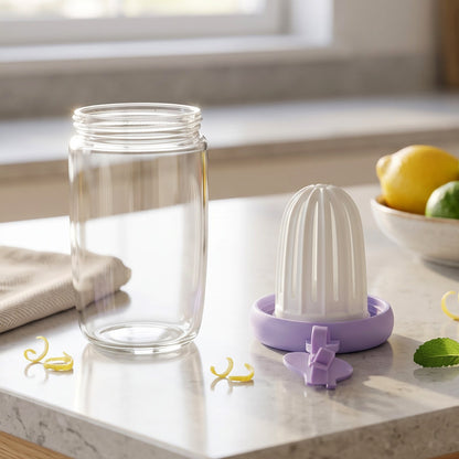Glass Fruit Tea Sipper Cup 500 ML with Infuser Strainer and Strap (1 Pc)