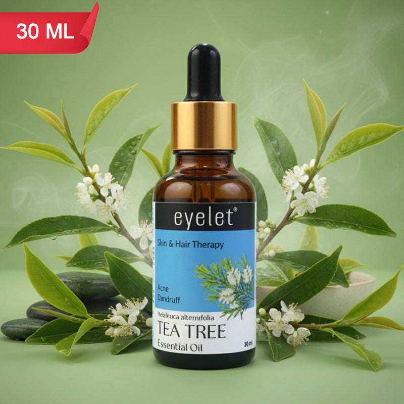 Eyelet Tea Tree Essential Oil for Clear Skin & Scalp Purification Support – 30ML