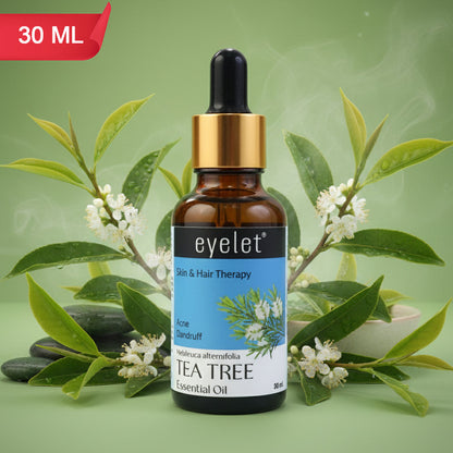 Eyelet Tea Tree Essential Oil for Clear Skin & Scalp Purification Support – 30ML