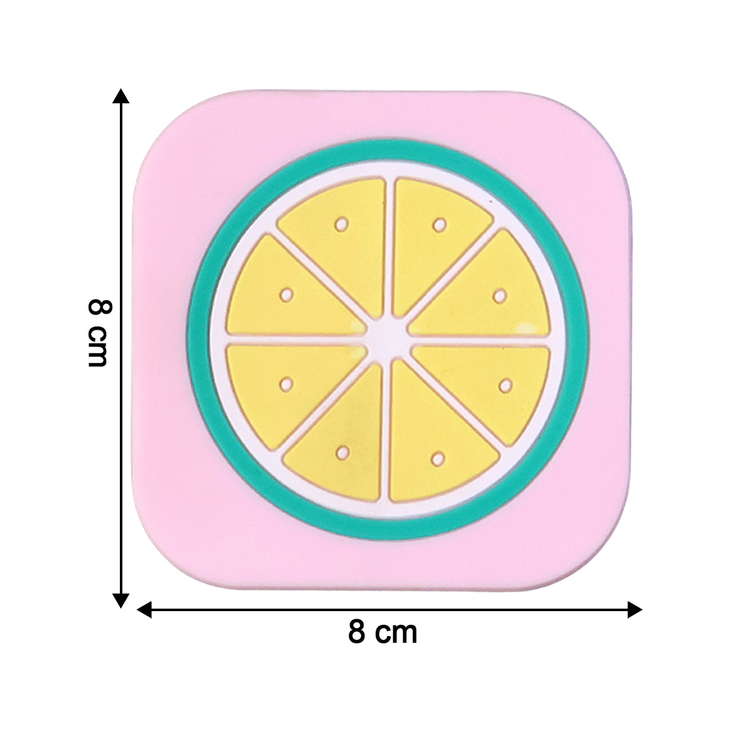 Premium Silicone Drink Coaster (1 Pc, 8×8 cm / Mix Design)