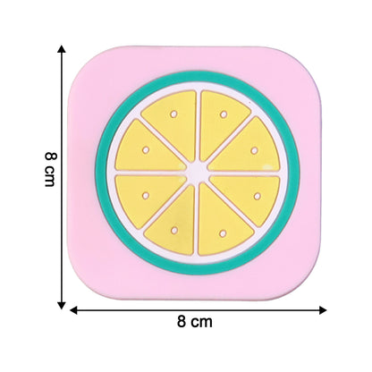 Premium Silicone Drink Coaster (1 Pc, 8×8 cm / Mix Design)