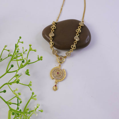 Elegant Queen Inspired Necklace Set with Royal Design for Women Festive Wear