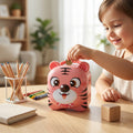 Kids Money Bank – Durable Metal Piggy Bank with Lock & Key