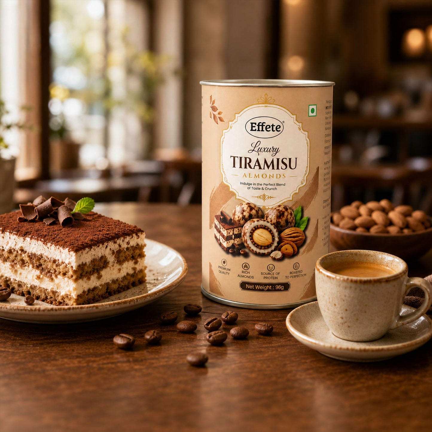 Premium Effete Luxury Tiramisu Almonds Chocolate (96 Gm)