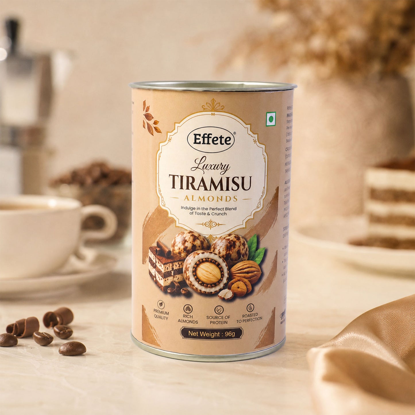 Premium Effete Luxury Tiramisu Almonds Chocolate (96 Gm)