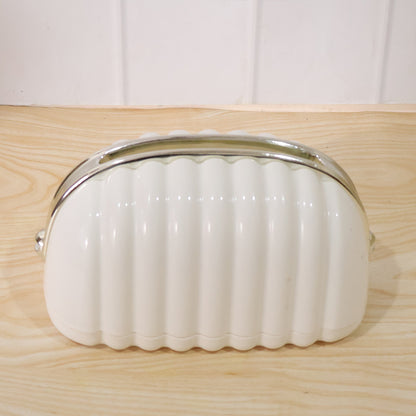 Shell Shape Tissue Dispenser with Pink Bow – Decorative Napkin Holder