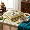 Jewelry Storage Box – Handcrafted Peacock Feather Design for Elegant Keepsakes