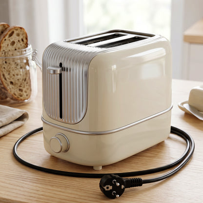 800W 2 Slice Pop Up Bread Toaster with Browning Control for Kitchen (1 Pc)