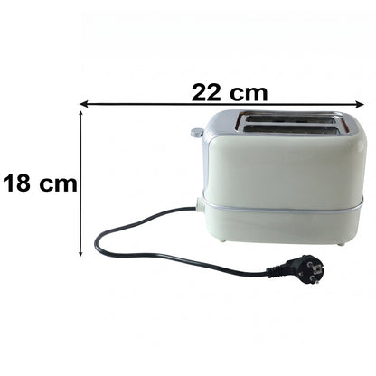 800W 2 Slice Pop Up Bread Toaster with Browning Control for Kitchen (1 Pc)