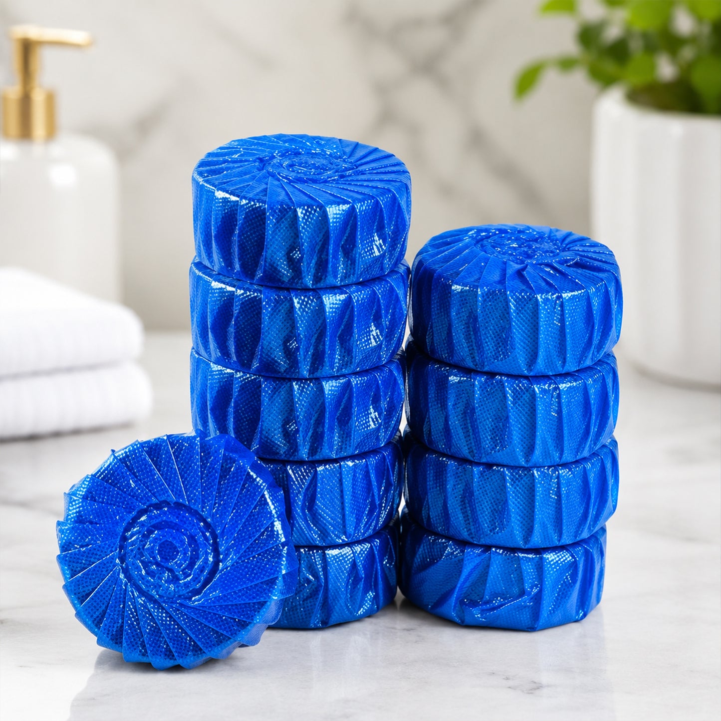 Blue Toilet Cleaner Tablets for Automatic Toilet Bowl Cleaning (10 Pc)