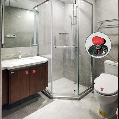 Multipurpose Cabinet Door Handle Drawer, Heart-shaped Knob Pulls Toilet Press Button (4 Pc)