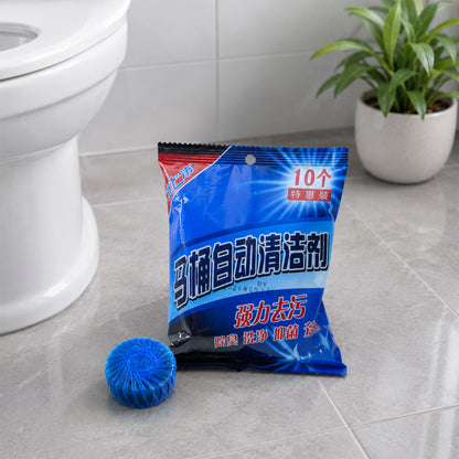 Blue Toilet Cleaner Tablets for Automatic Toilet Bowl Cleaning (10 Pc)