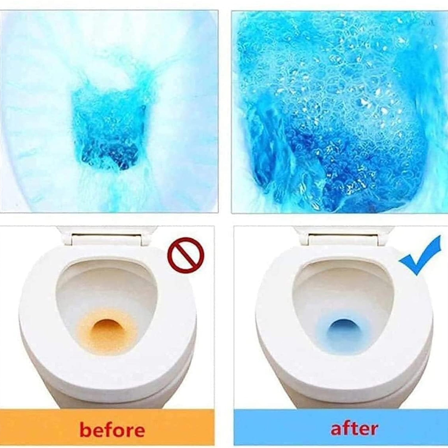 Blue Toilet Cleaner Tablets for Automatic Toilet Bowl Cleaning (10 Pc)