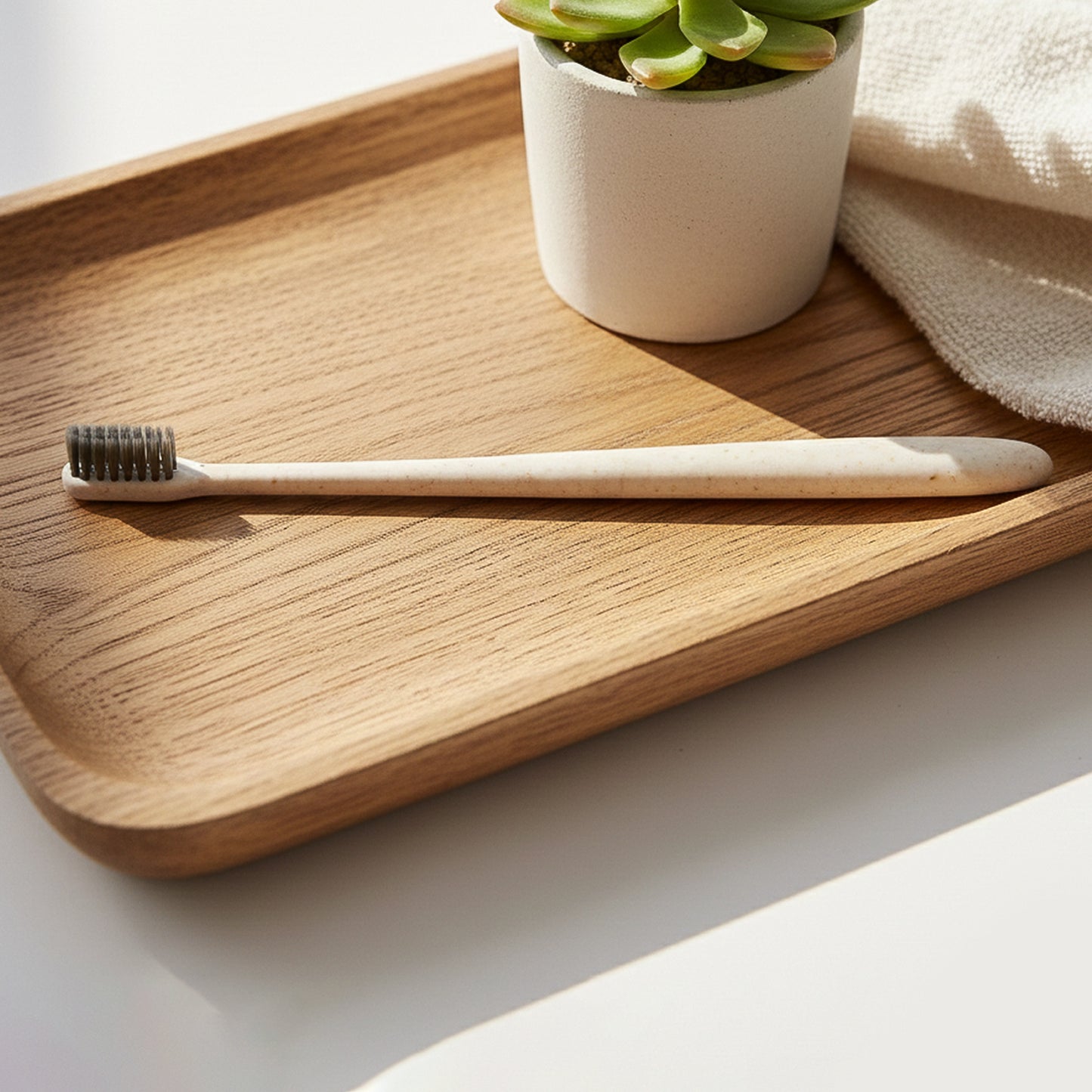 Wheat Straw Soft-Bristle Toothbrush for Deep Cleaning & Dental Care (1 Pc)