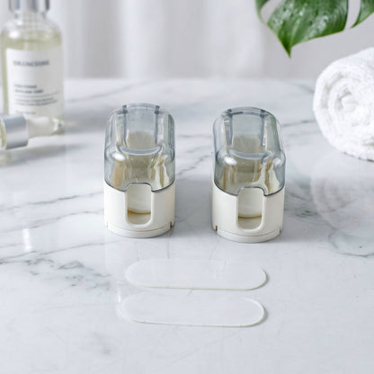 Portable Plastic Toothbrush Holder Wall Mounted Dust Cover Case (2 Pc)