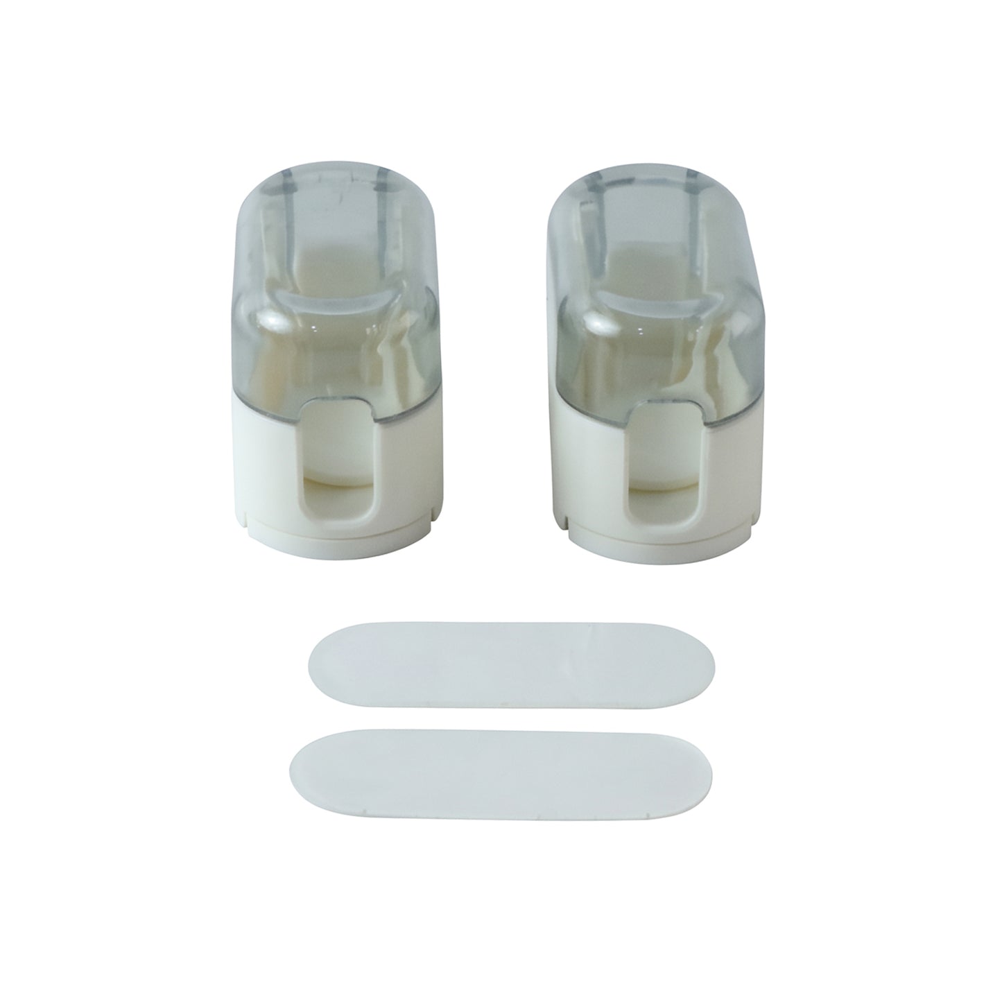 Portable Plastic Toothbrush Holder Wall Mounted Dust Cover Case (2 Pc)