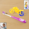 Kids Toothbrush – Panda Design with Fun Motorcycle Toy Set