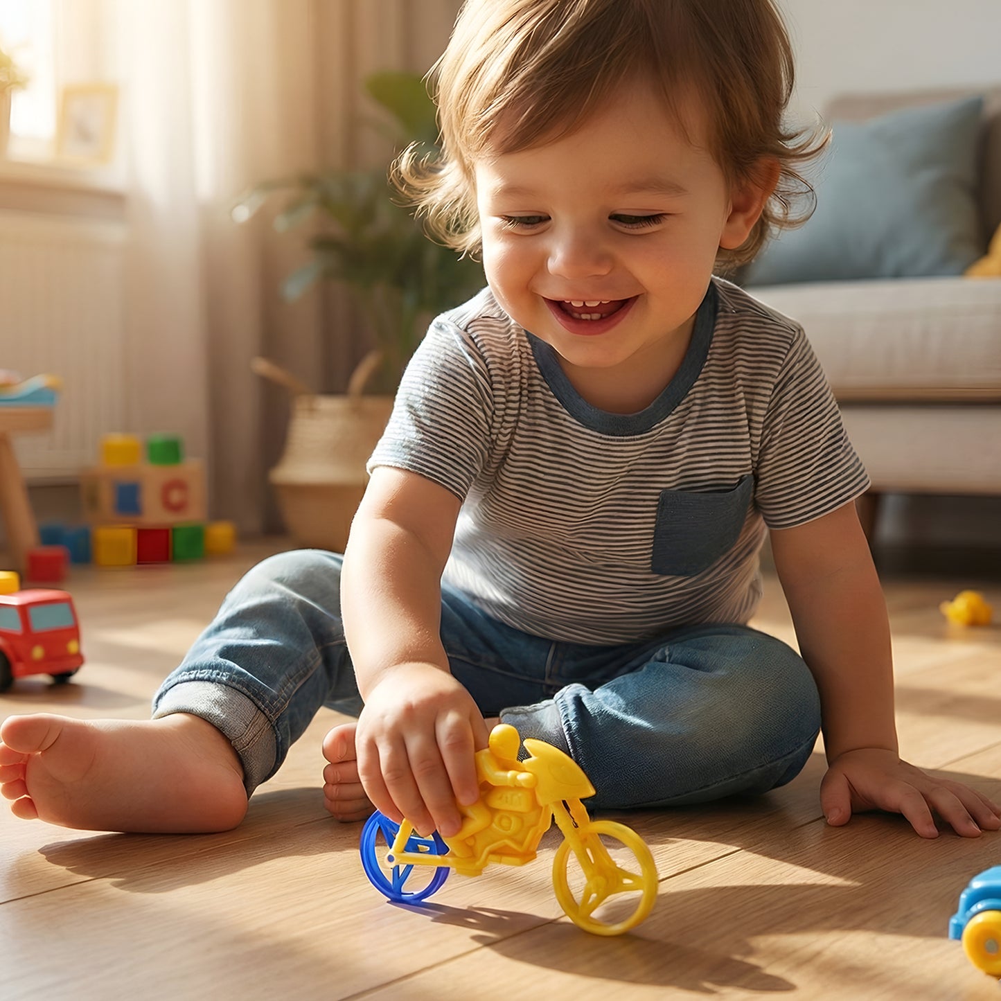 Kids Toothbrush and Bike Toy Set