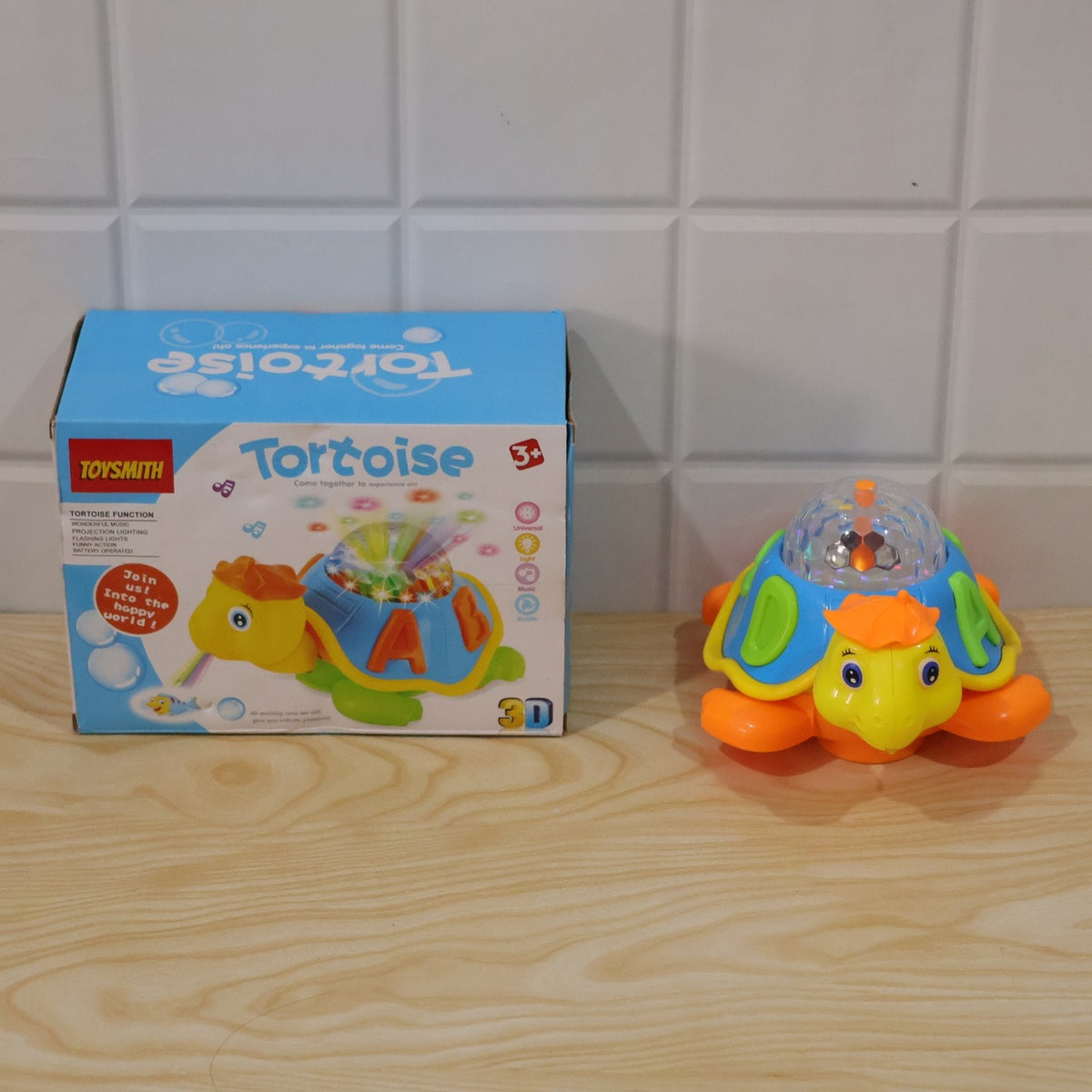 Musical Tortoise Toy with 3D LED Light Projector for Kids (1 Pc)