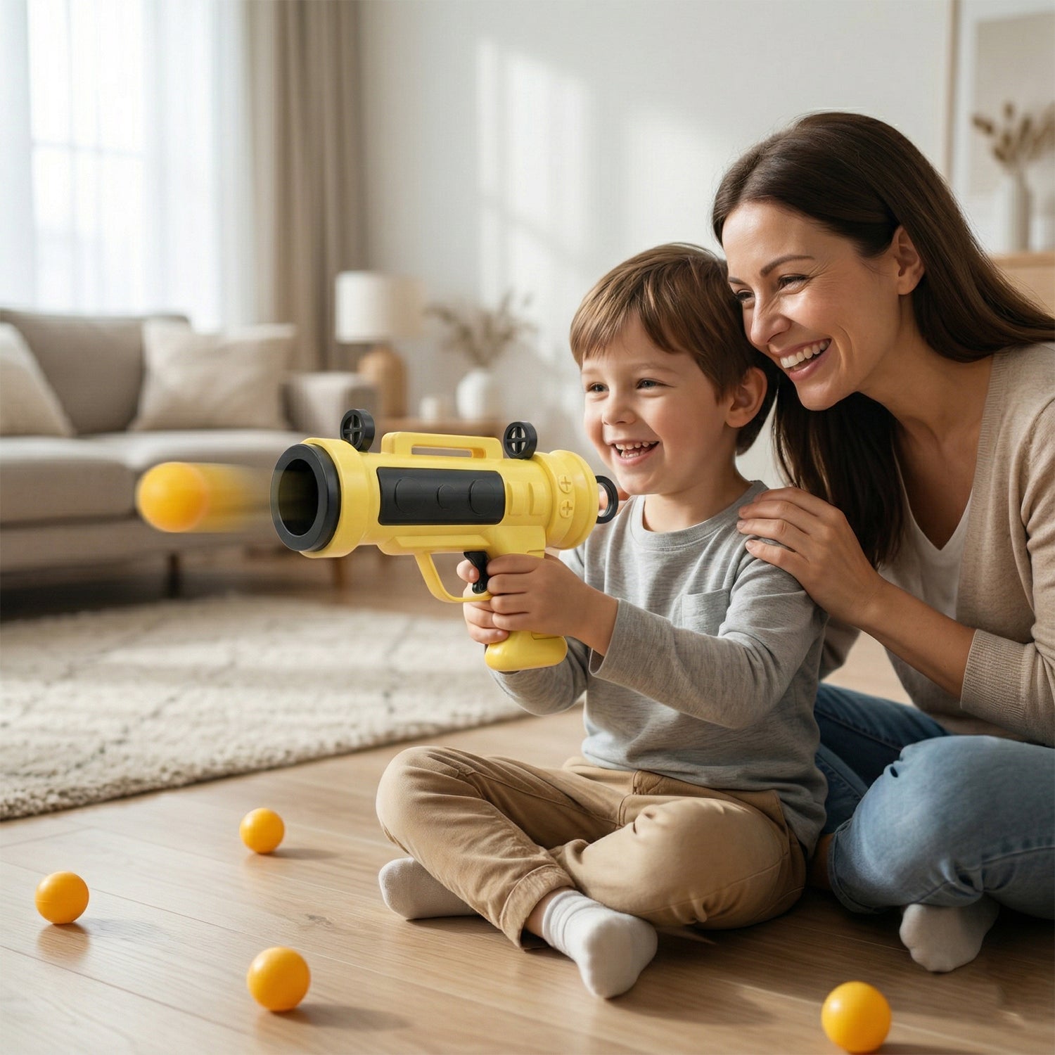 Kids toy gun for shooting foam balls