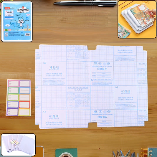 Transparent Book Cover (10 Pcs Set / 47x37 Cm)