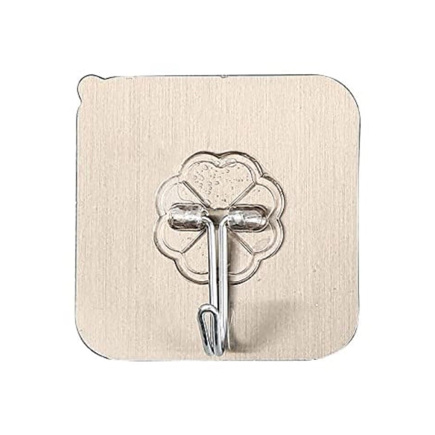 Self Adhesive Plastic Wall Hook, No Drill Heavy Duty Sticky Hanger Hook (1 Pc)