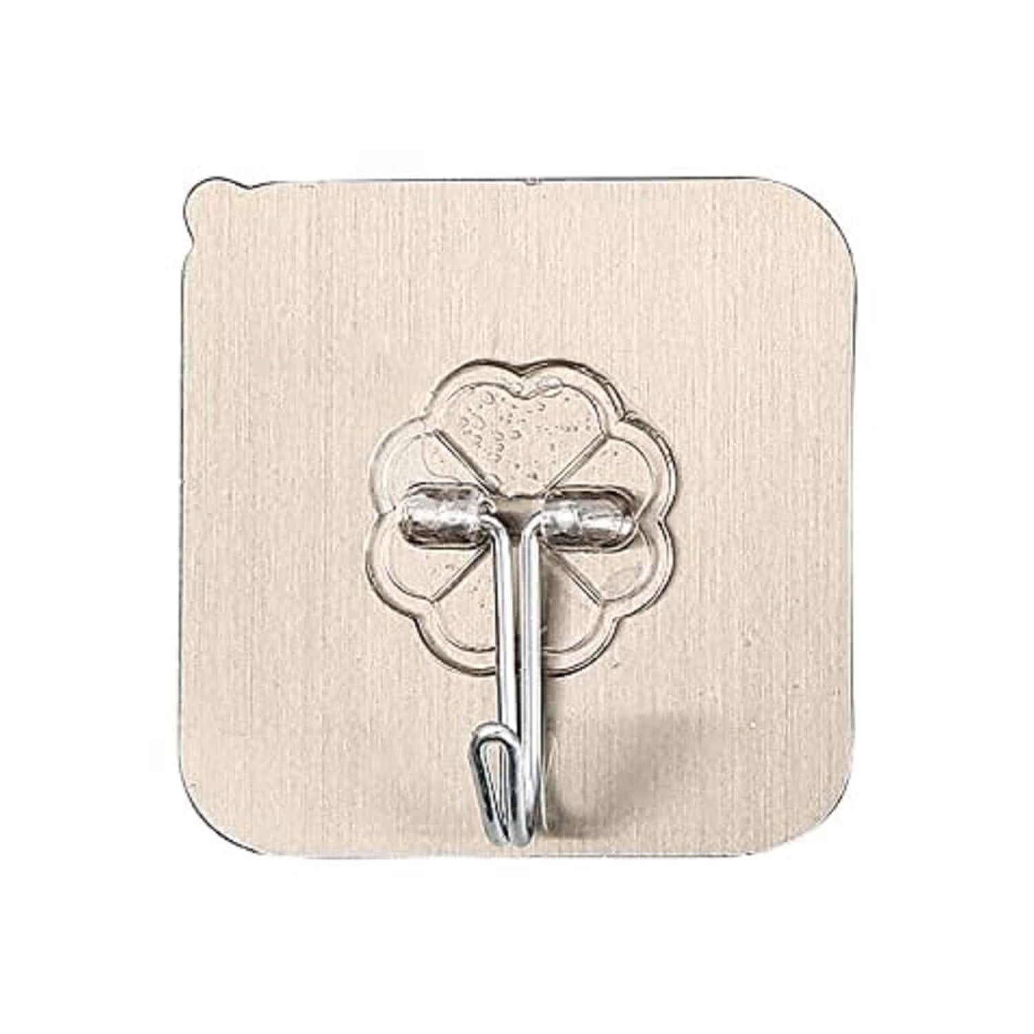 Self Adhesive Plastic Wall Hook, No Drill Heavy Duty Sticky Hanger Hook (1 Pc)