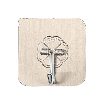 Self Adhesive Plastic Wall Hook, No Drill Heavy Duty Sticky Hanger Hook (1 Pc)