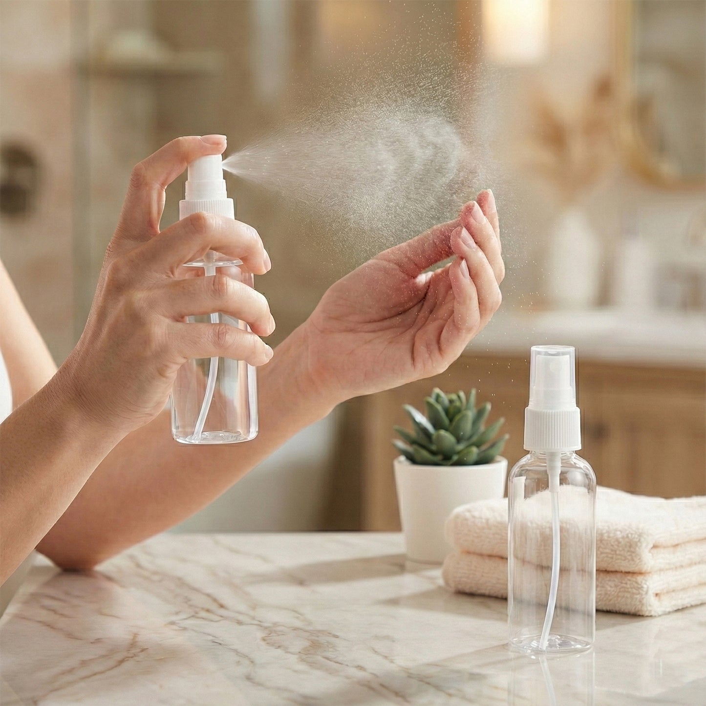 5-in-1 Refillable Travel Cosmetic Bottle Set