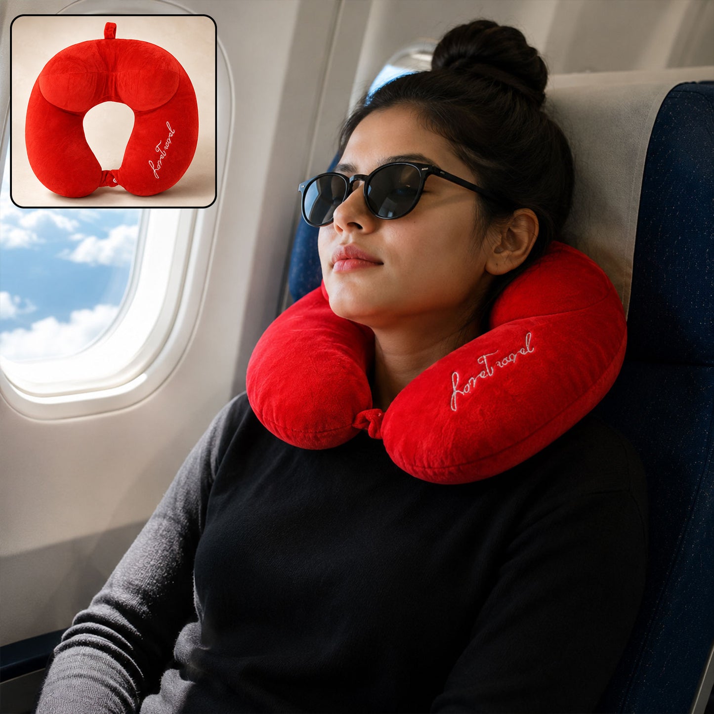 Premium U-Shaped Travel Neck Pillow (1 Pc)