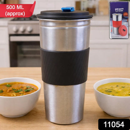 Stainless Steel Travel Tumbler – Leak-Resistant, 500ml Capacity