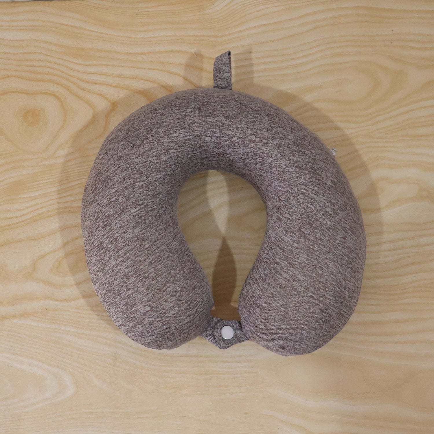 U Shaped Soft Travel Neck Pillow Grey Melange Head Neck Support (1 Pc)
