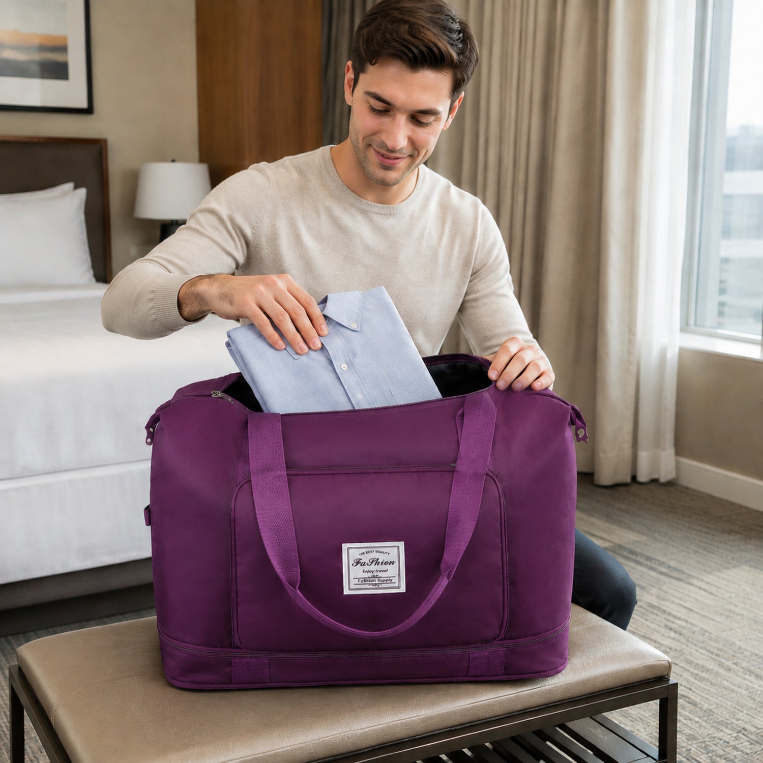 Foldable Travel Bag – Expandable, Waterproof Weekender | FERVENT