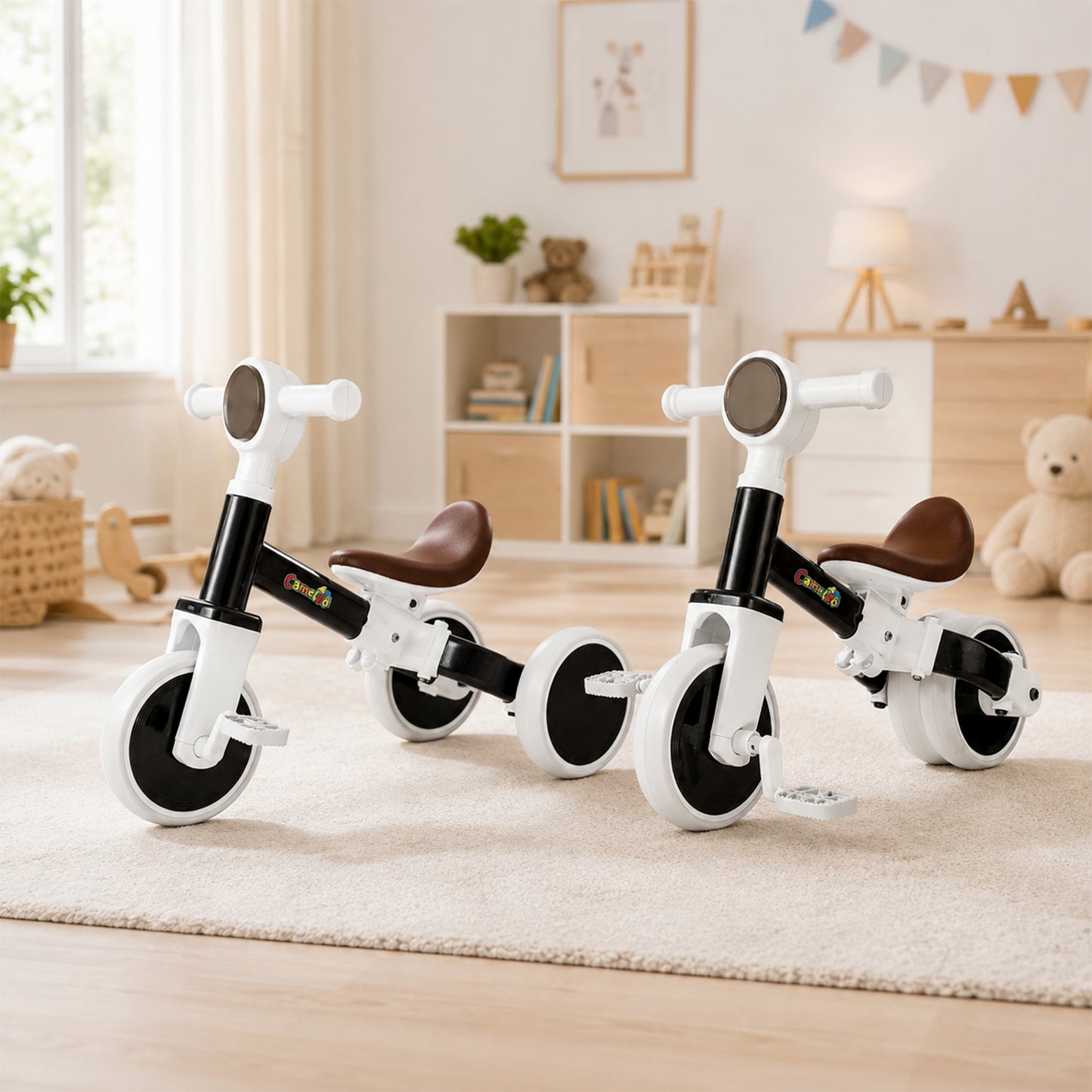 Kids Tricycle with Adjustable Seat Pedal Ride On Bicycle for Toddlers Boys & Girls